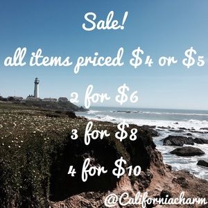 SALE! ALL $4 OR $5 ITEMS CAN BE BUNDLED FOR A SALE